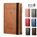 RFID ANTI Blocking Thin Passport Holder Cover Case Travel Wallet for Men Women Multi-Function ID Bank Card Holder Accessories 2025